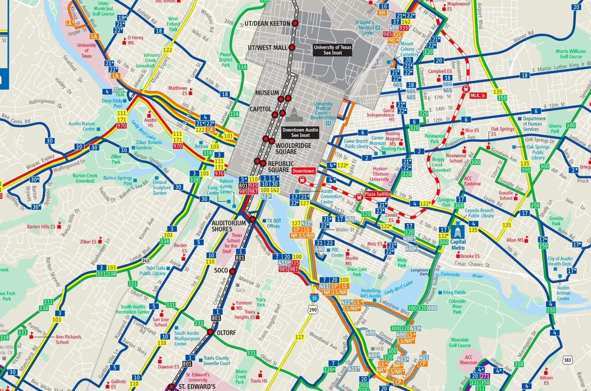 Usa. kgm สาธารณะของการขนส่งแผนที่