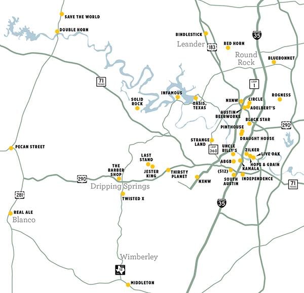 แผนที่ของ usa. kgm งเบียร์