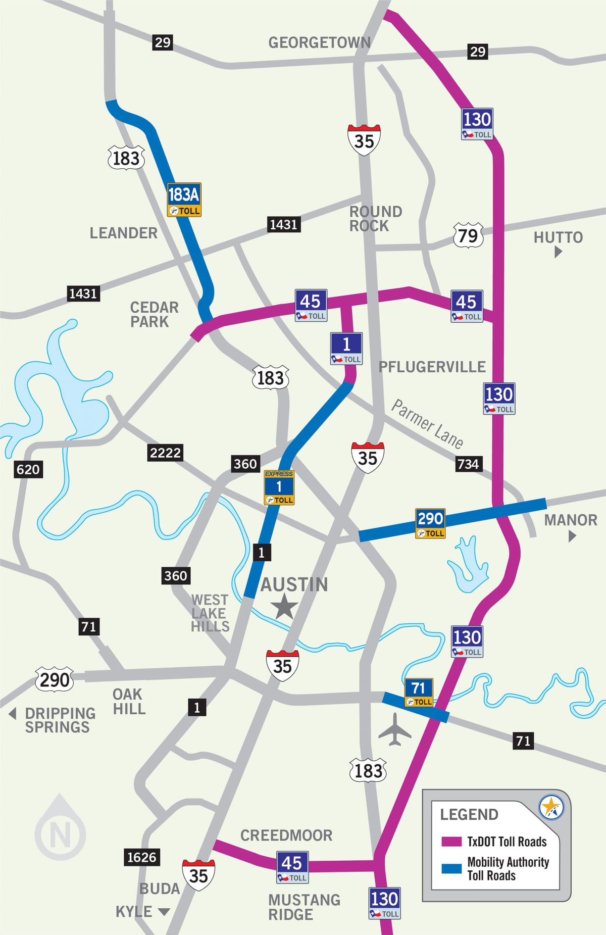 แผนที่ของ usa. kgm ด่านเก็บเงินบนถนน