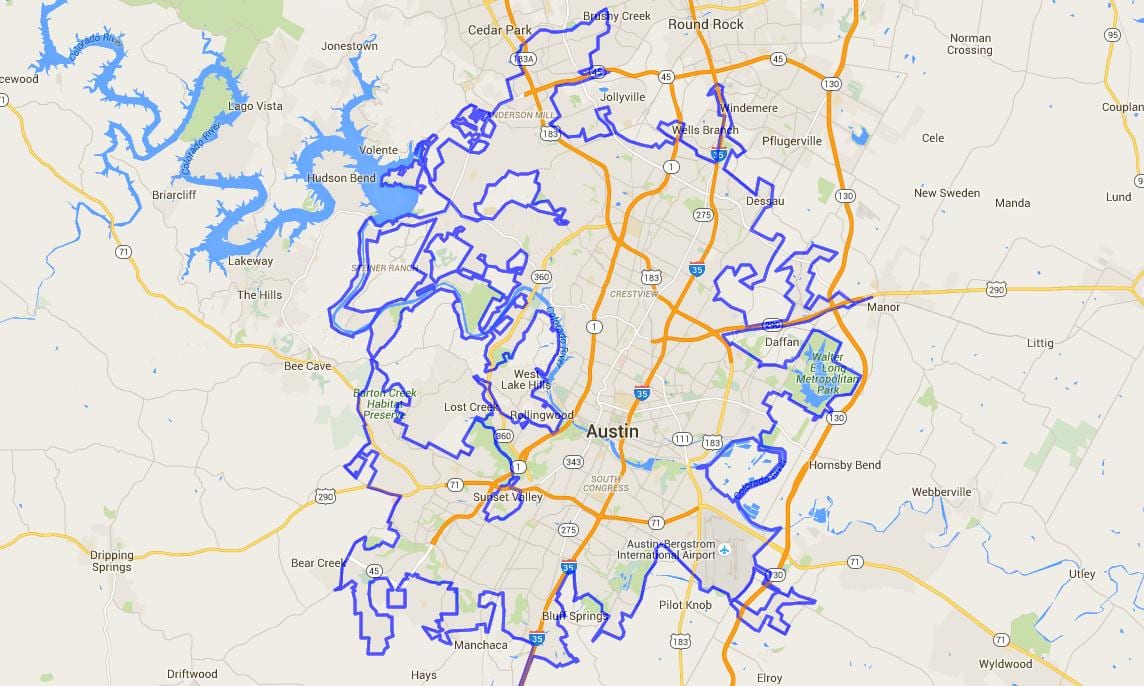แผนที่ของ usa. kgm เขตเมืองนี้