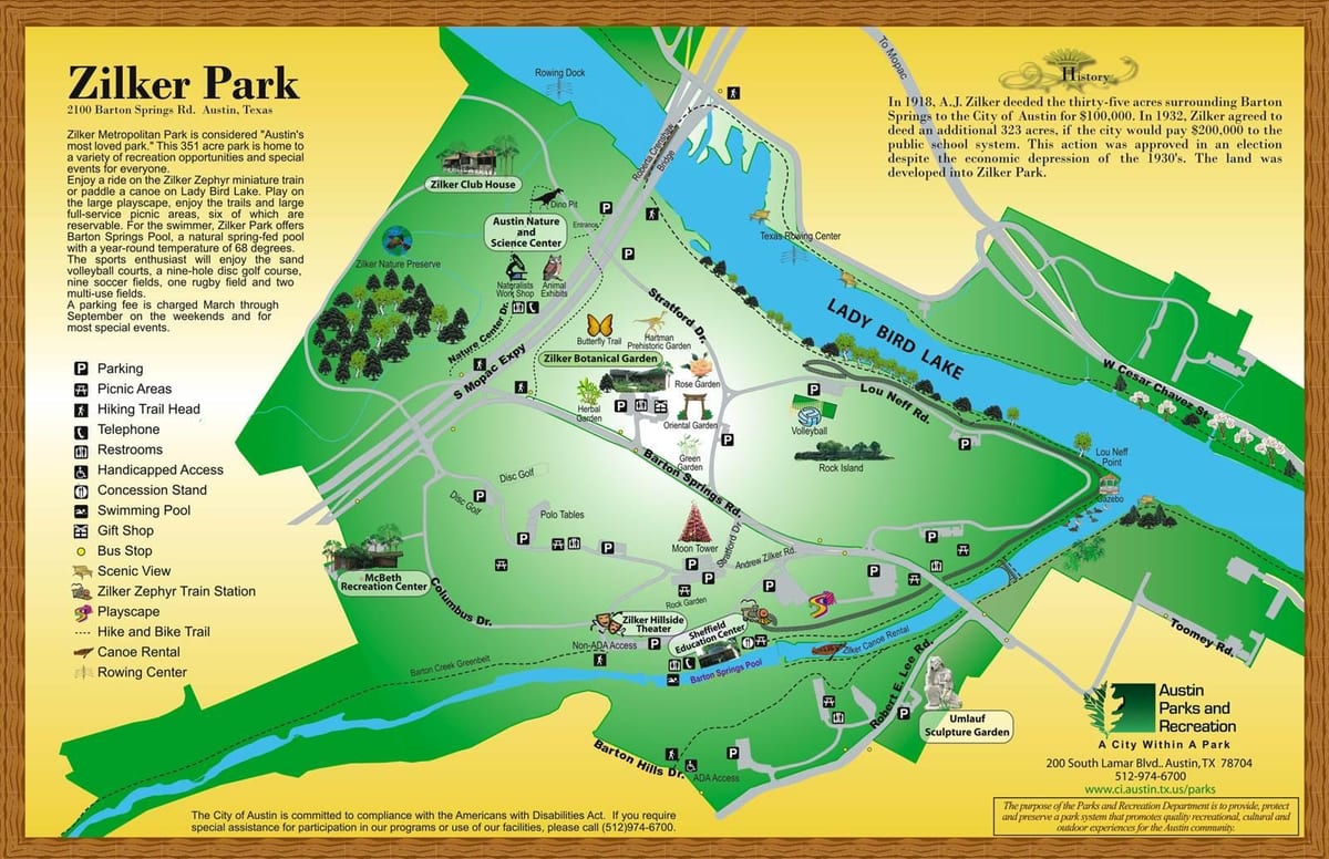 แผนที่ของ Zilker usa. kgm