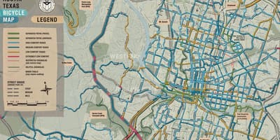 ขี่จักรยานบนแผนที่ usa. kgm