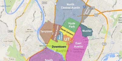 แผนที่ของ usa. kgm neighborhoods