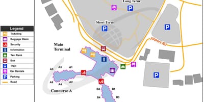 Usa. kgm นแผนที่สนามบินเทอร์มินัล